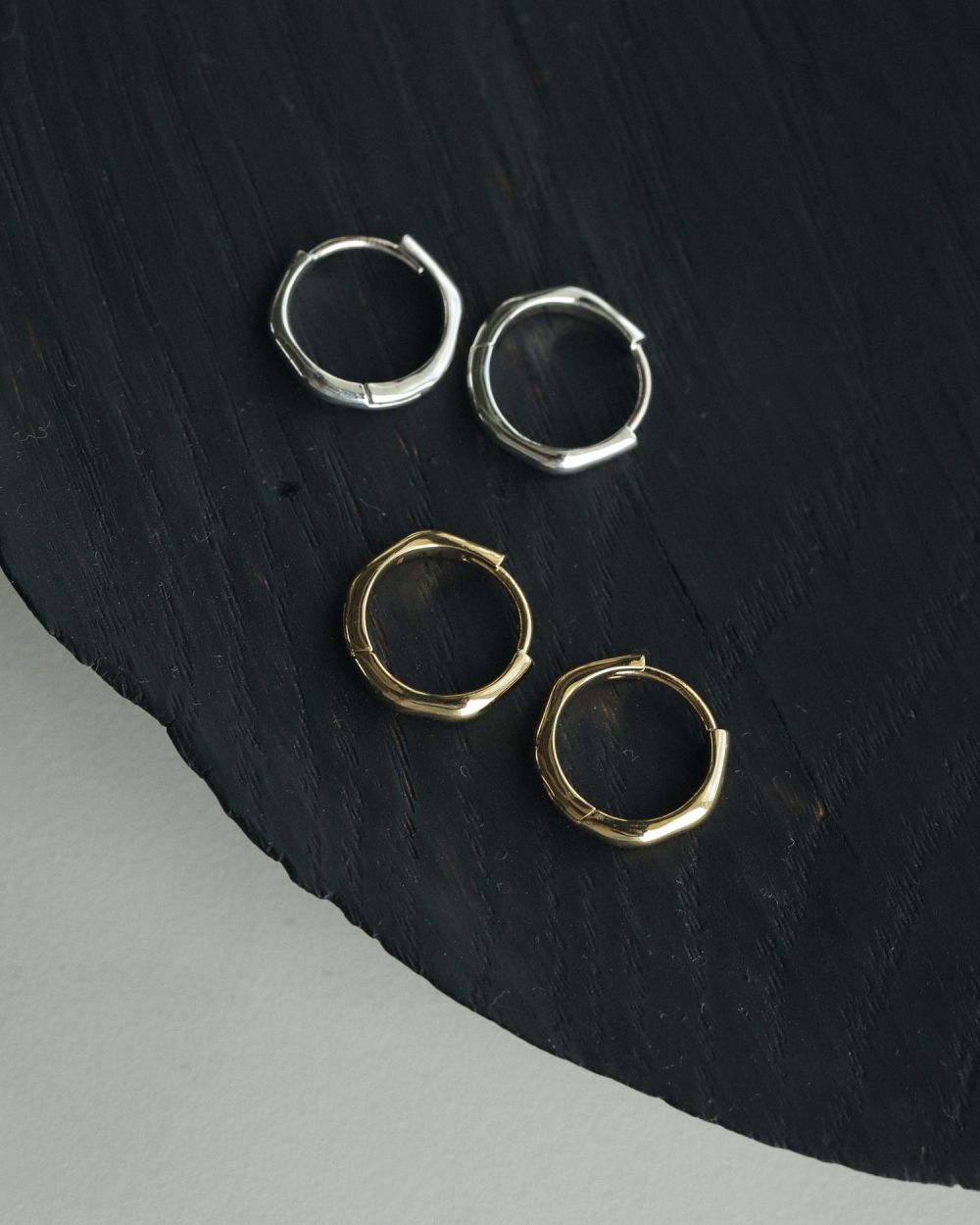 ノーリーズ　ピアスMERAKI Hoop with Chain Pierce ànuke online store（アンヌーク） / Bamboo Hoop Pierce(Large)Bamboo