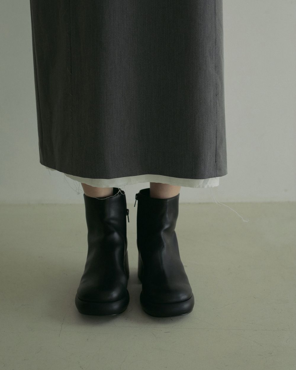 Round Leather Boots Round Leather Boots,ラウンドレザーブーツ,62421097,ブーツ,シューズ,レザーブーツ,合皮,anuke,アンヌーク,lifes,ライフズ