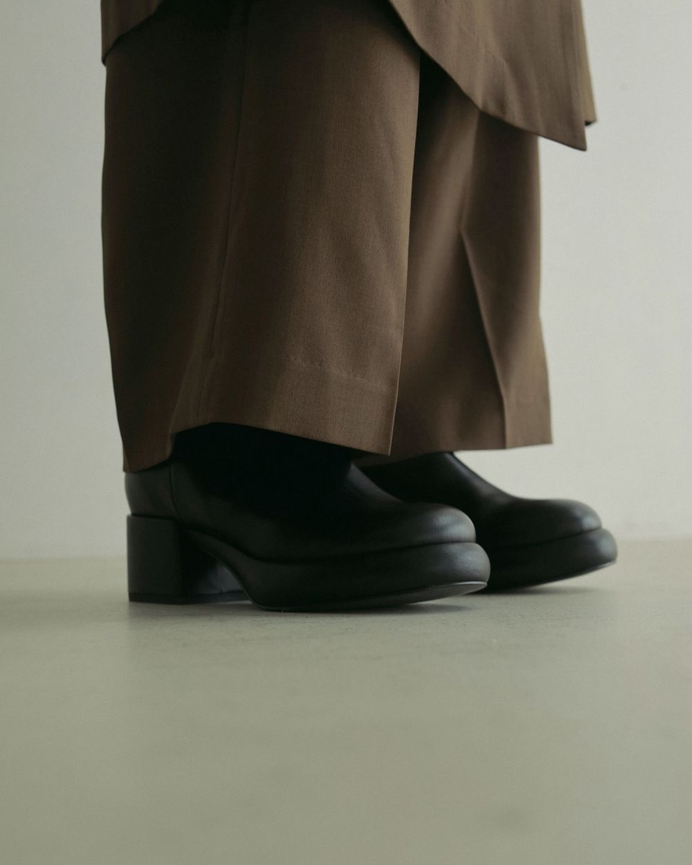 Round Leather Boots Round Leather Boots,ラウンドレザーブーツ,62421097,ブーツ,シューズ,レザーブーツ,合皮,anuke,アンヌーク,lifes,ライフズ