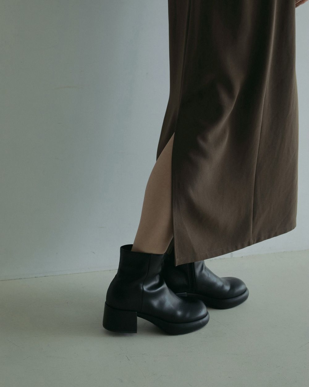 Round Leather Boots Round Leather Boots,ラウンドレザーブーツ,62421097,ブーツ,シューズ,レザーブーツ,合皮,anuke,アンヌーク,lifes,ライフズ