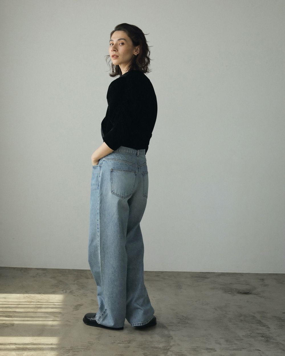 Bleach Denim Bleach Denim,パンツ,ボトムス,デニム,ハイウエスト,ワイド,ストレート,脚長効果,62421401,秋冬,anuke,アンヌーク,lifes,ライフズ