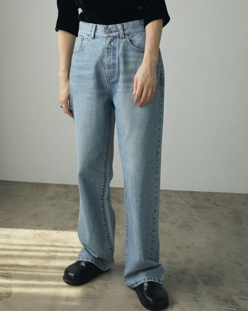 Bleach Denim Bleach Denim,パンツ,ボトムス,デニム,ハイウエスト,ワイド,ストレート,脚長効果,62421401,秋冬,anuke,アンヌーク,lifes,ライフズ