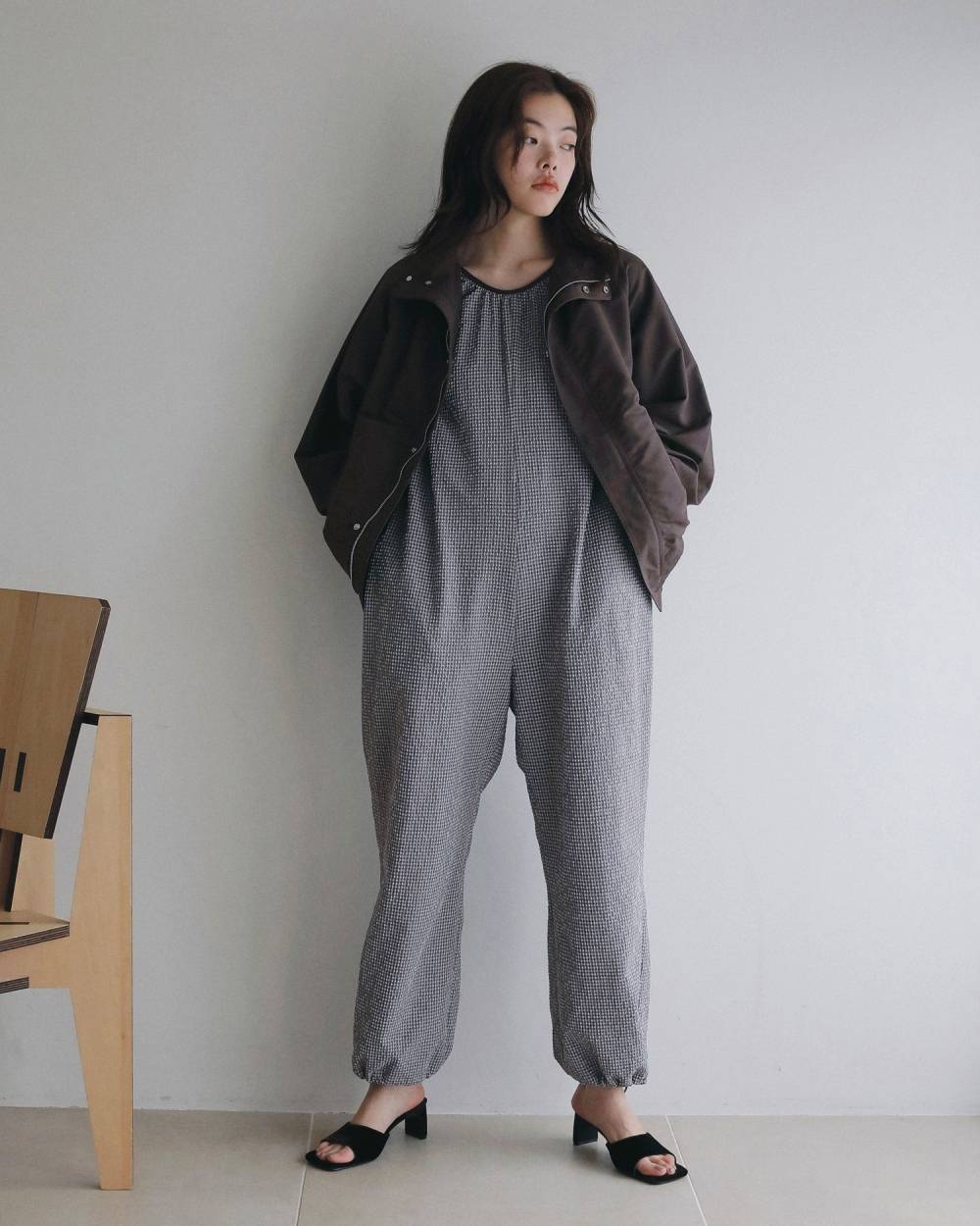 Standcollar Zip Blouson Standcollar Zip Blouson,スタンドカラージップブルゾン,62510201,アウター,羽織,スタンドカラーブルゾン,ブルゾン,ànuke,トアンヌーク,lifes,ライフズ,25ss