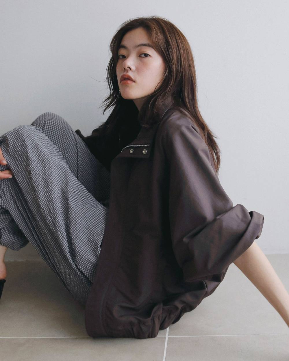 Standcollar Zip Blouson Standcollar Zip Blouson,スタンドカラージップブルゾン,62510201,アウター,羽織,スタンドカラーブルゾン,ブルゾン,ànuke,トアンヌーク,lifes,ライフズ,25ss