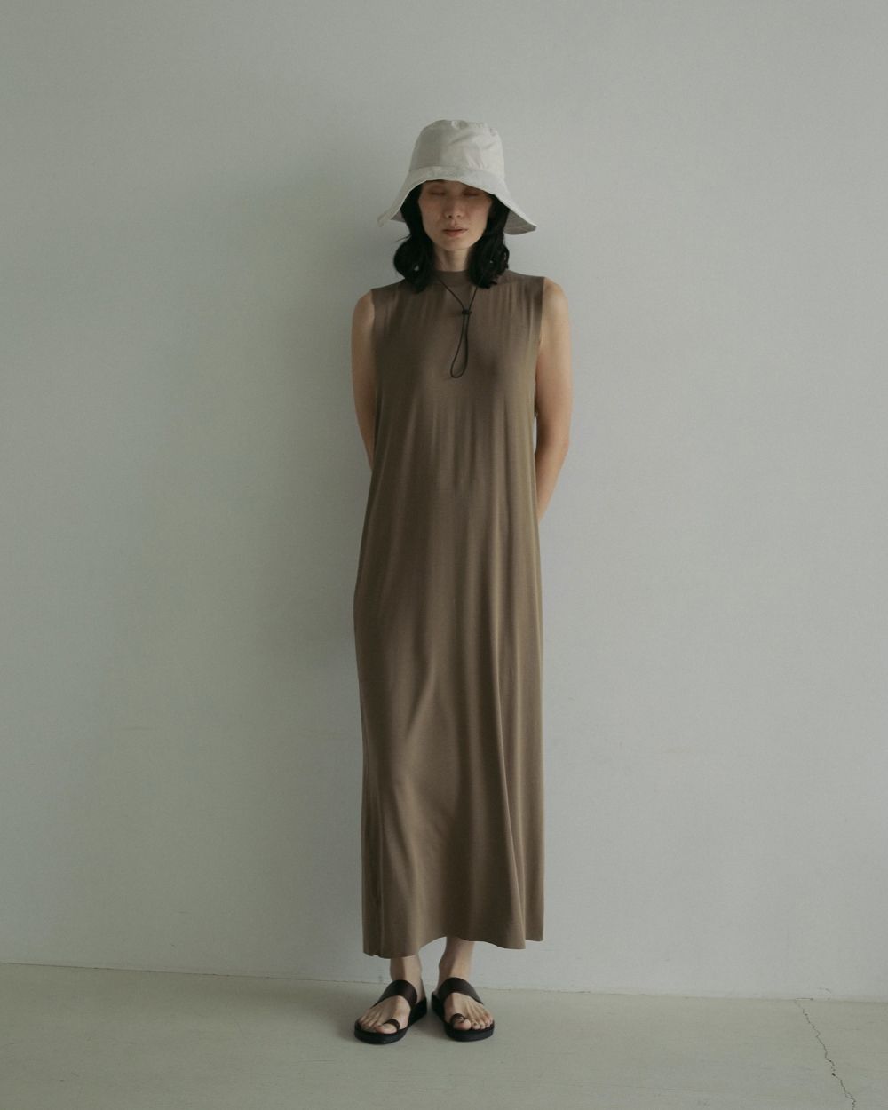 Sleeveless Cut Onepiece Sleeveless Cut Onepiece,スリーブレスカットワンピース,62510315,ワンピース,ワンピ,ドレス,ノースリーブ,マットな質感,カットソーワンピース,ànuke,アンヌーク,lifes,ライフズ,25ss