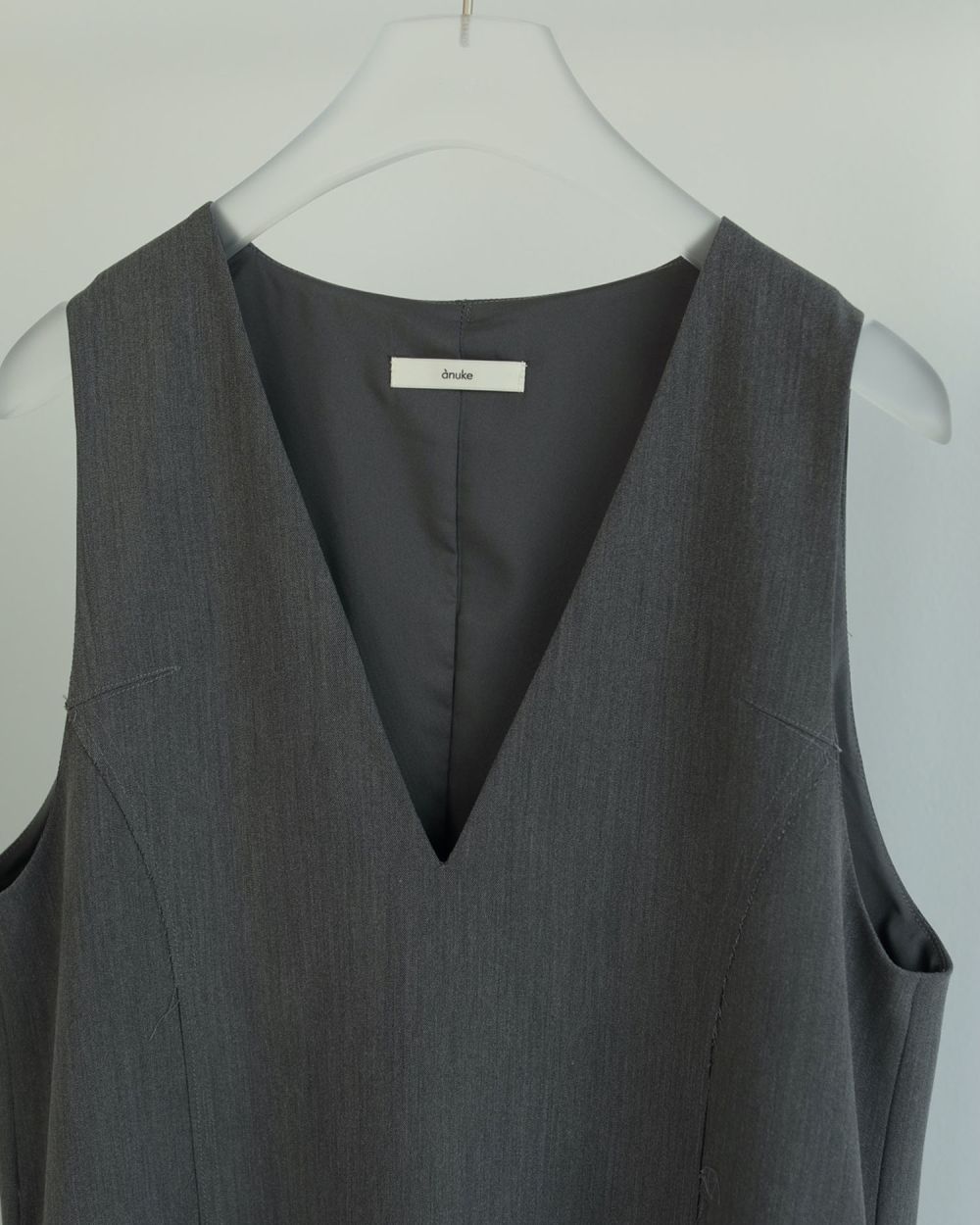 Cutoff Vneck Onepiece Cutoff Vneck Onepiece,カットオフブイネックワンピース,62510324,ワンピース,OP,きれいめ,ànuke,トアンヌーク,lifes,ライフズ,25ss