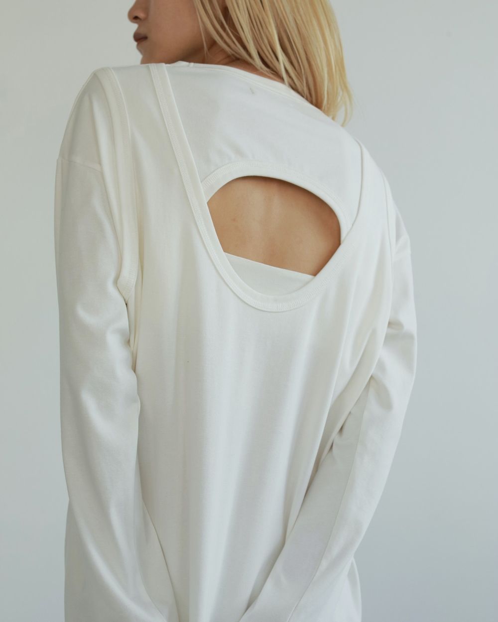 Back Layered Onepiece Back Layered Onepiece,バックレイヤードワンピース,62510328,ワンピース,ワンピ,OP,カットソー素材,長袖,ànuke,アンヌーク,lifes,ライフズ,25ss