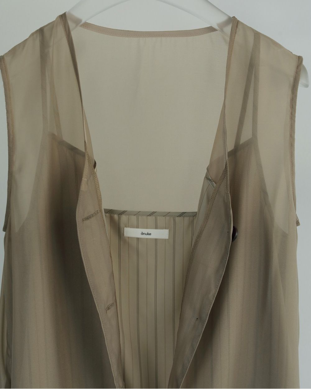 Stripe Layered Onepiece Stripe Layered Onepiece,ストライプレイヤードワンピース,62510330,ワンピース,ワンピ,ストライプ柄,透け感,シースルー,レイヤード,ànuke,アンヌーク,lifes,ライフズ,25ss