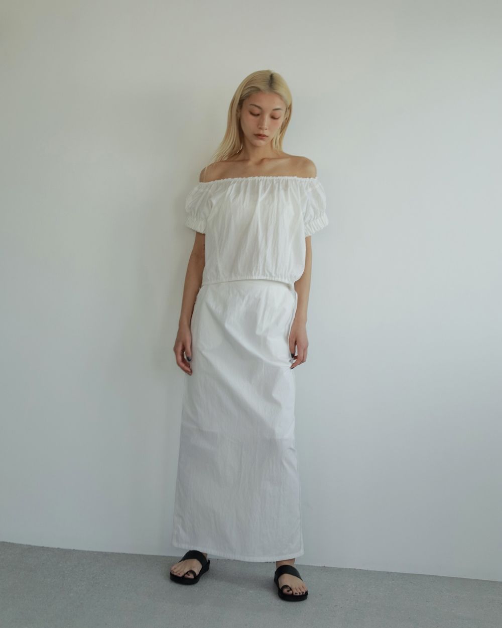 Gather Offshoulder Tops Gather Offshoulder Tops,ギャザーオフショルダートップス,62510404,トップス,オフショル,オフショルダー,ショートブラウス,2WAY,ànuke,アンヌーク,lifes,ライフズ,25ss