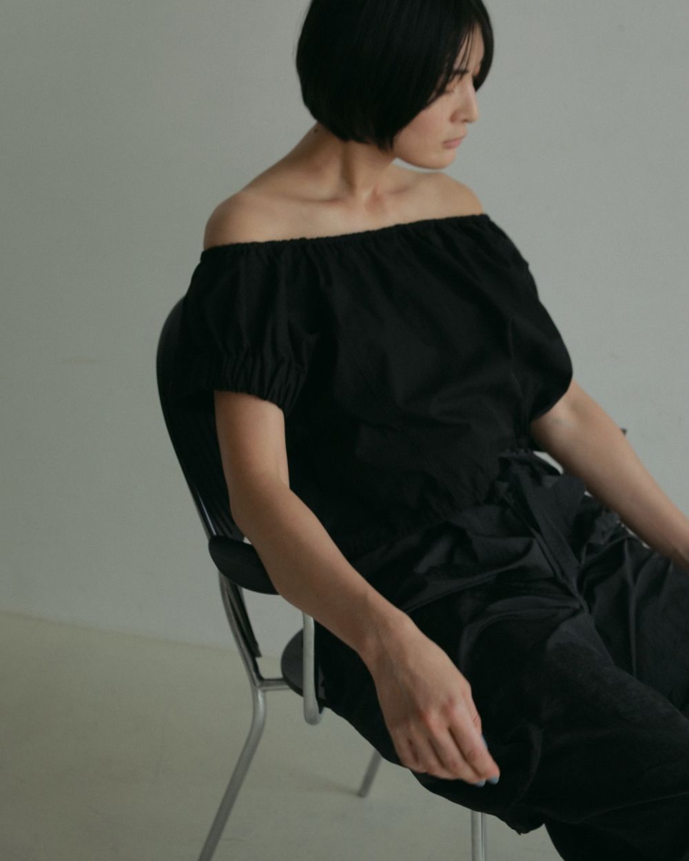 Gather Offshoulder Tops Gather Offshoulder Tops,ギャザーオフショルダートップス,62510404,トップス,オフショル,オフショルダー,ショートブラウス,2WAY,ànuke,アンヌーク,lifes,ライフズ,25ss