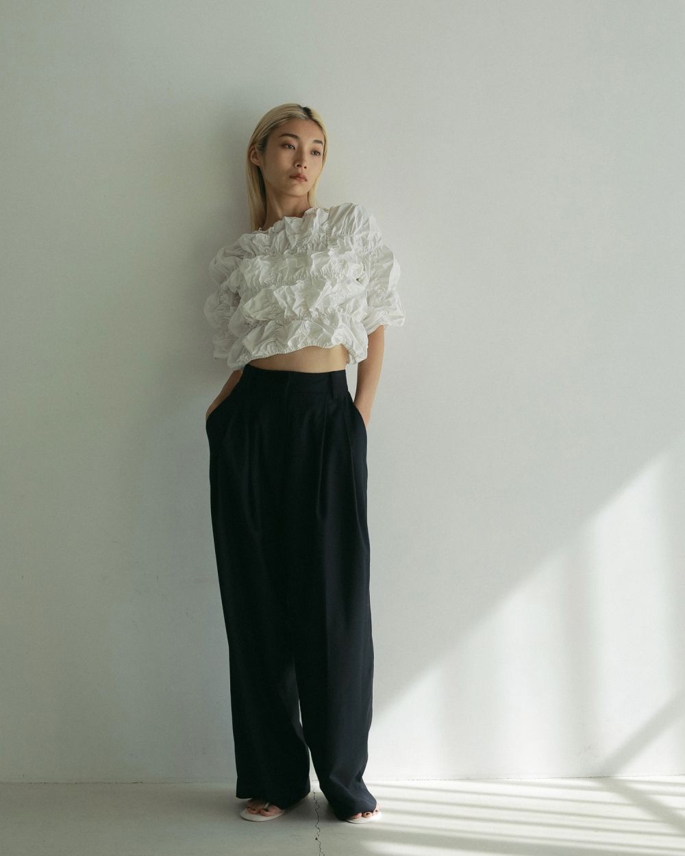 Typewriter Shirring Tops Typewriter Shirring Tops,タイプライターシャーリングトップス,62510427,トップス,シャーリング加工,綿,コットン,ànuke,アンヌーク,lifes,ライフズ,25ss