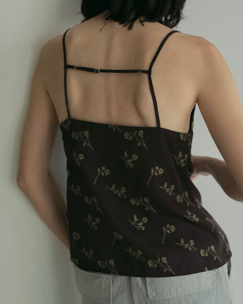 Flower Jacquard Tops Flower Jacquard Tops,フラワージャガードトップス,62510430,花柄,アクセ,キャミソールトップス,ànuke,アンヌーク,lifes,ライフズ,25ss