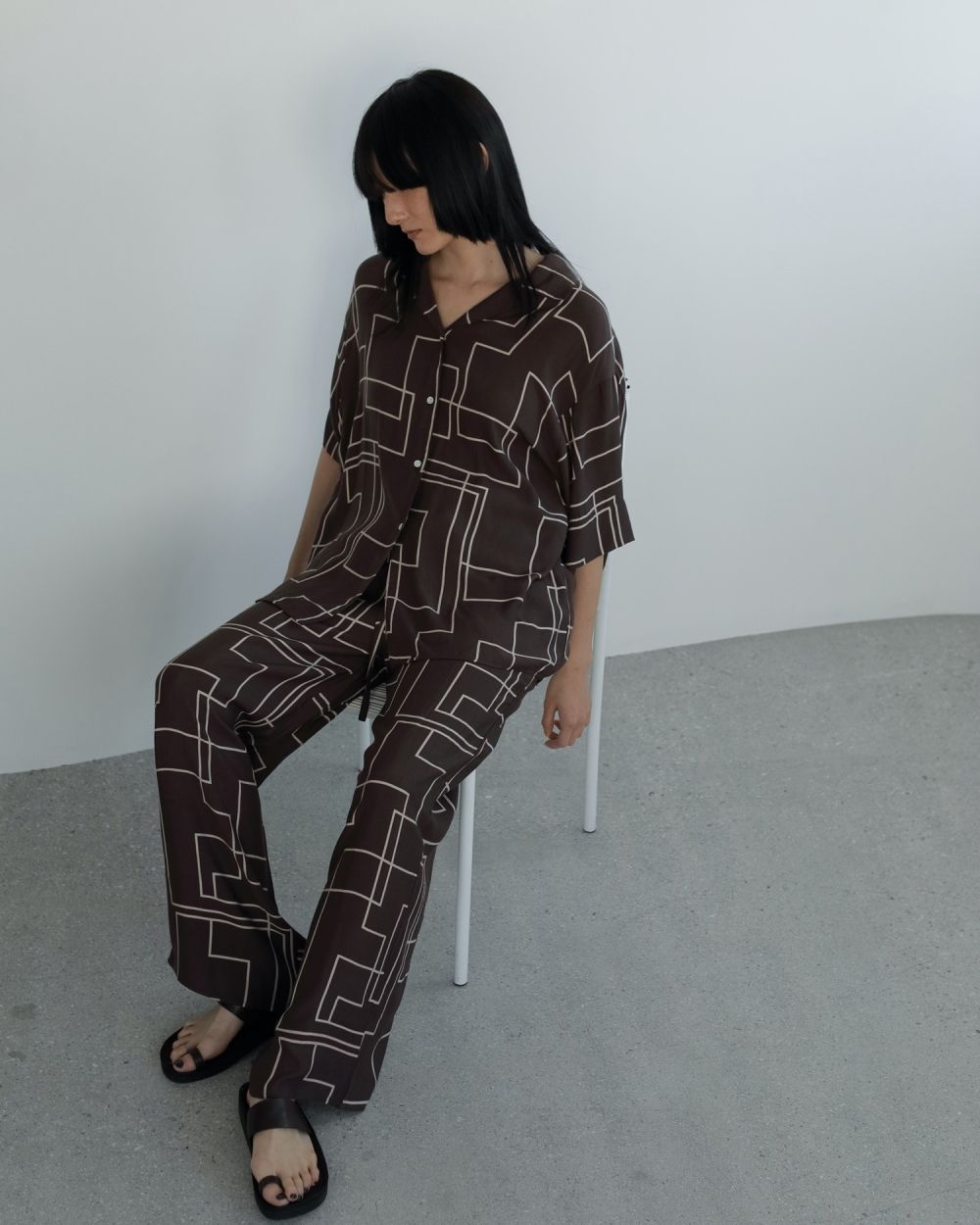 Geometric Opencollar Shirts Geometric Opencollar Shirts,ジオメトリックオープンカラーシャツ,62510432,トップス,シャツ,オープンカラーシャツ,インド製,開襟シャツ,ànuke,アンヌーク,lifes,ライフズ,25ss