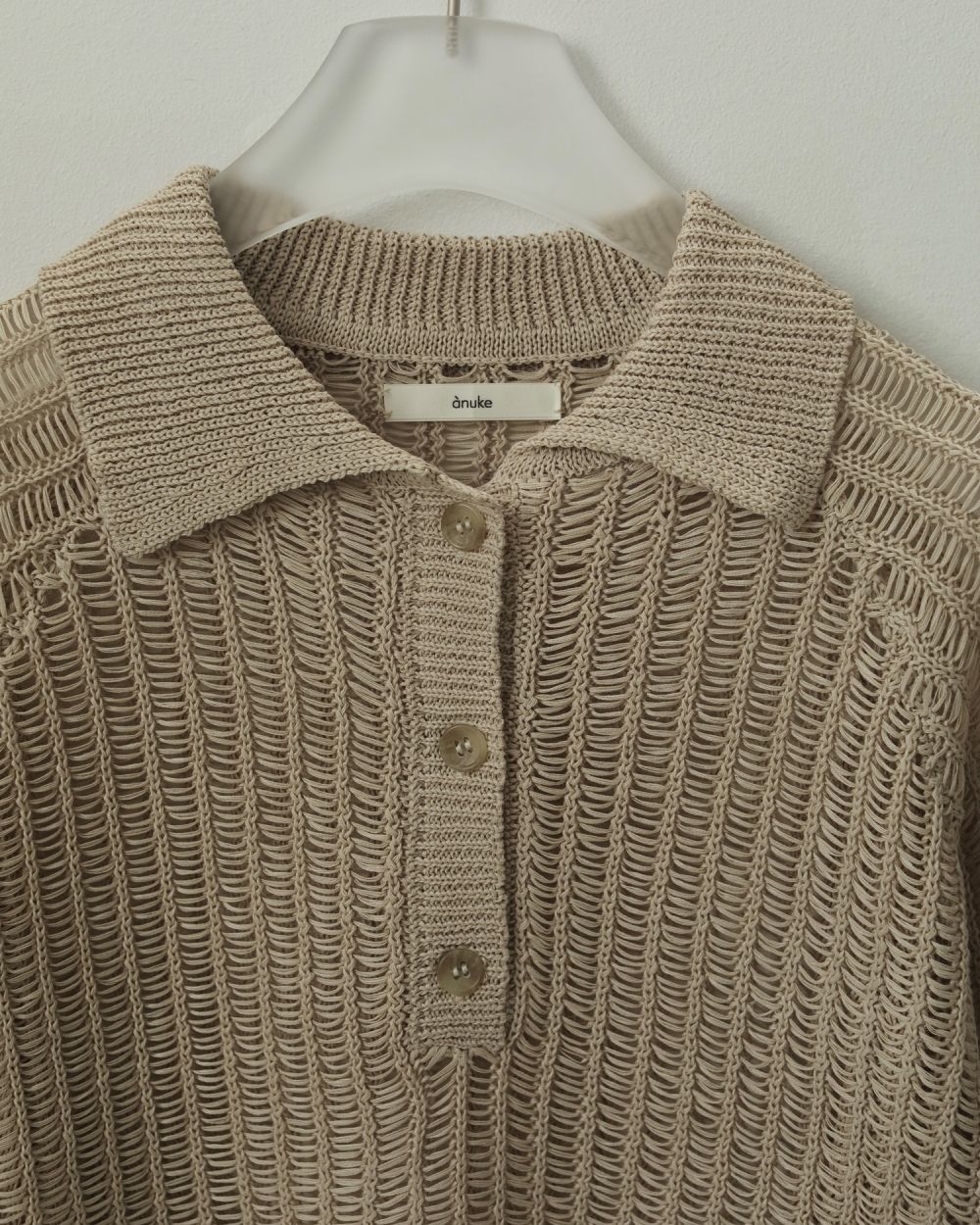 Mesh Polo Knit Mesh Polo Knit,メッシュ ポロ ニット,62510525,トップス,ニット,ポロシャツ,メッシュニット,ànuke,アンヌーク,lifes,ライフズ,25ss