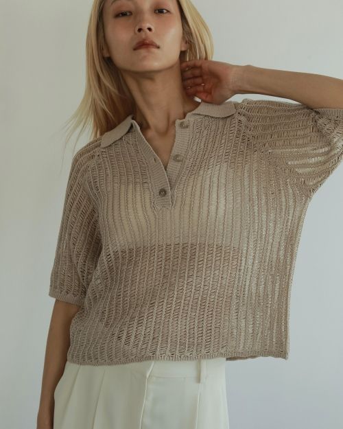 ànuke online store（アンヌーク） / Mesh Polo KnitMesh Polo Knit