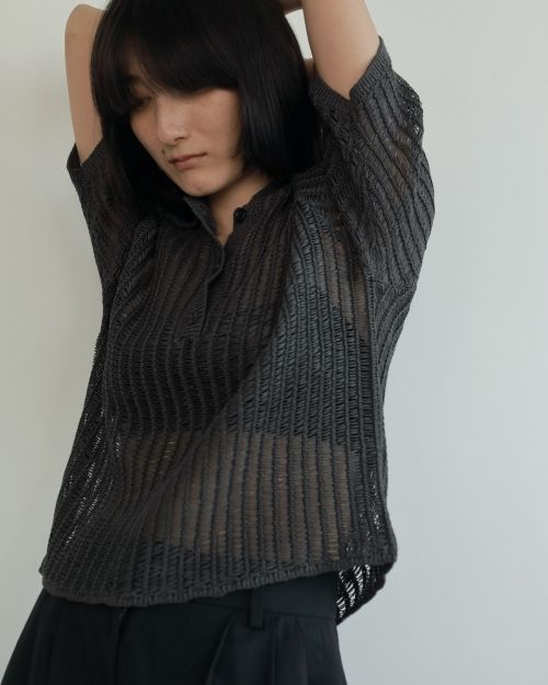 ànuke online store（アンヌーク） / Mesh Polo KnitMesh Polo Knit