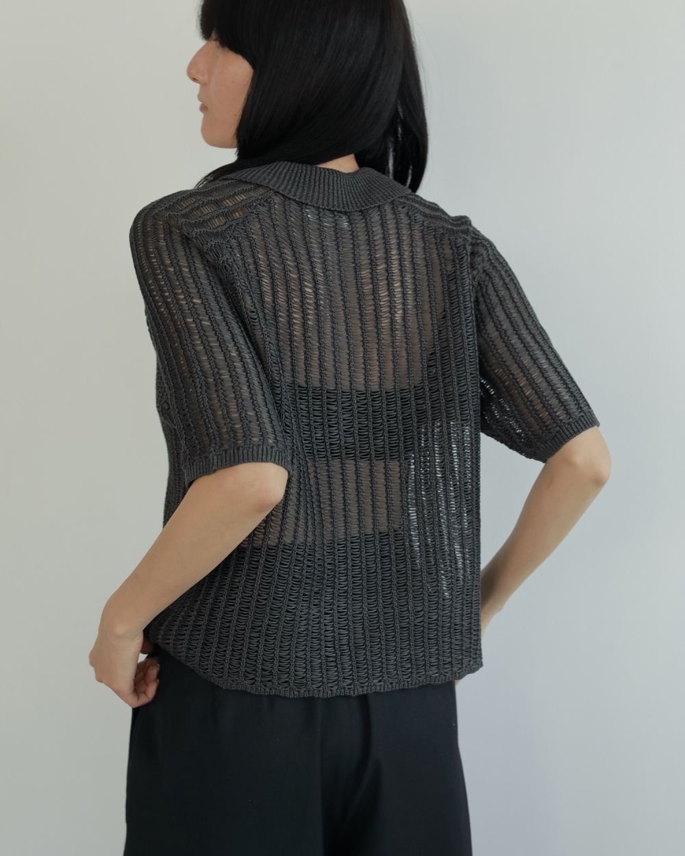 Mesh Polo Knit Mesh Polo Knit,メッシュ ポロ ニット,62510525,トップス,ニット,ポロシャツ,メッシュニット,ànuke,アンヌーク,lifes,ライフズ,25ss