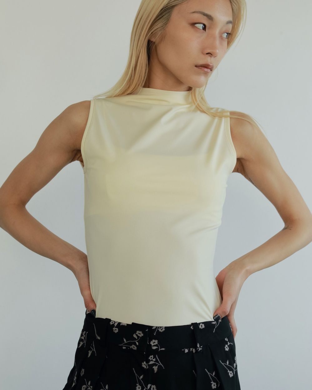 Sleeveless Smooth Bodysuit Sleeveless Smooth Bodysuit,スリーブレススムースボディスーツ,62510612,ノースリーブボディスーツ,ハイネック,ànuke,アンヌーク,lifes,ライフズ,25ss