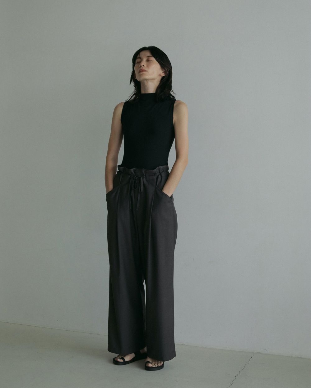 Sleeveless Smooth Bodysuit Sleeveless Smooth Bodysuit,スリーブレススムースボディスーツ,62510612,ノースリーブボディスーツ,ハイネック,ànuke,アンヌーク,lifes,ライフズ,25ss
