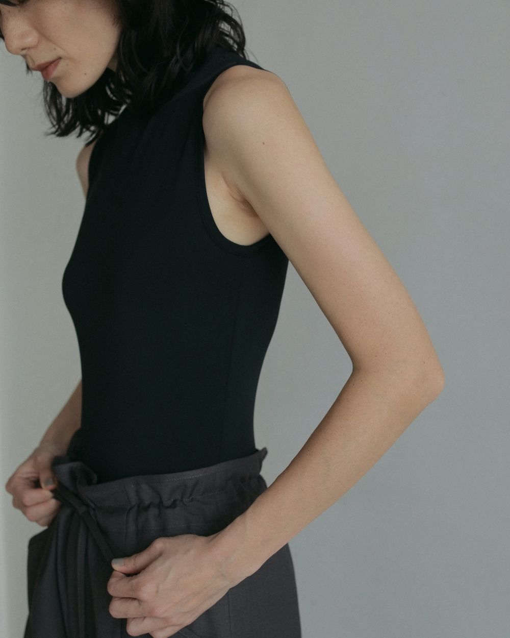 Sleeveless Smooth Bodysuit Sleeveless Smooth Bodysuit,スリーブレススムースボディスーツ,62510612,ノースリーブボディスーツ,ハイネック,ànuke,アンヌーク,lifes,ライフズ,25ss
