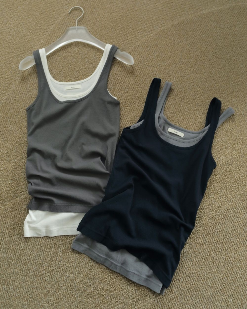 Sheer Layered Tanktop Sheer Layered Tanktop,シアーレイヤードタンクトップ,62510637,タンク,タンクトップ,トップス,レイヤードトップス,透け感,ànuke,アンヌーク,lifes,ライフズ,25ss