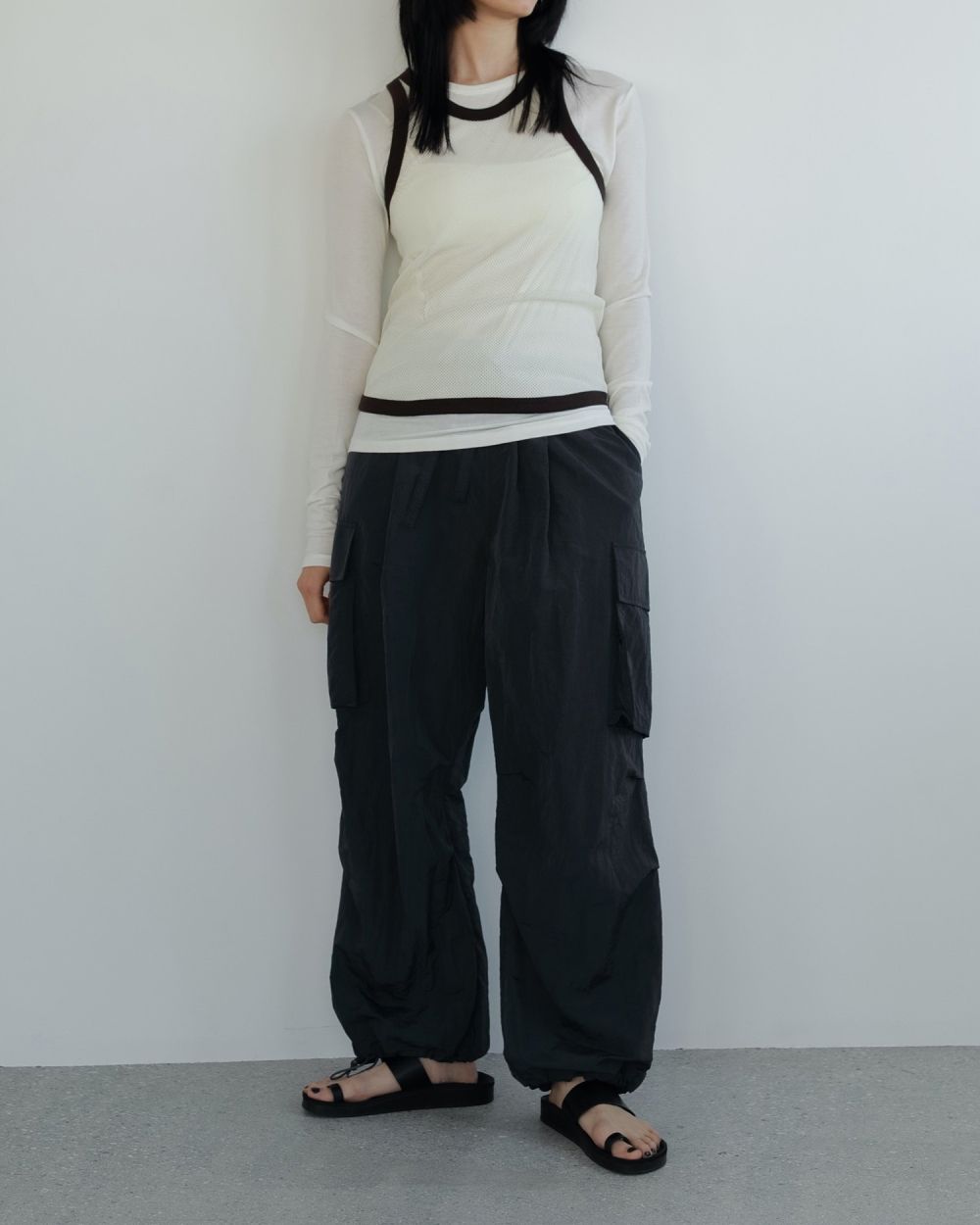 Nylon Cargo Pants  Nylon Cargo Pants,ナイロンカーゴパンツ,62510703,ボトム,パンツ,カーゴパンツ,ナイロン素材,カジュアル,ànuke,アンヌーク,lifes,ライフズ,25ss