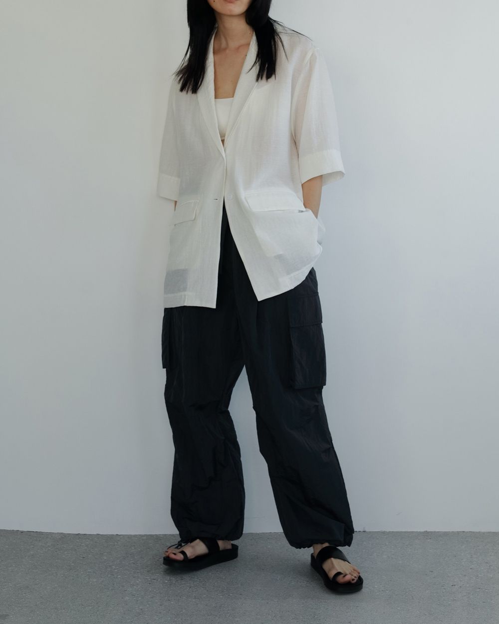 Nylon Cargo Pants  Nylon Cargo Pants,ナイロンカーゴパンツ,62510703,ボトム,パンツ,カーゴパンツ,ナイロン素材,カジュアル,ànuke,アンヌーク,lifes,ライフズ,25ss