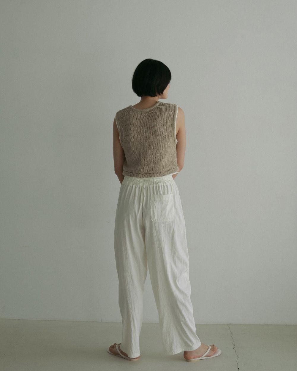 Chambray Rough Pants Chambray Rough Pants,シャンブレーラフパンツ,62510710,パンツ,ボトムス,ウエストゴム,ànuke,トアンヌーク,lifes,ライフズ,25ss