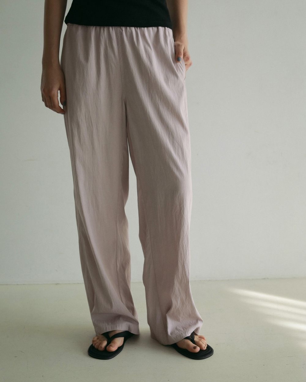 Chambray Rough Pants Chambray Rough Pants,シャンブレーラフパンツ,62510710,パンツ,ボトムス,ウエストゴム,ànuke,トアンヌーク,lifes,ライフズ,25ss