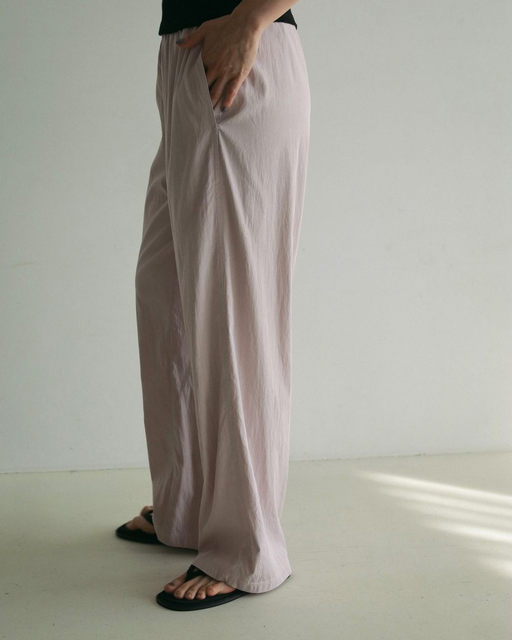 Chambray Rough Pants Chambray Rough Pants,シャンブレーラフパンツ,62510710,パンツ,ボトムス,ウエストゴム,ànuke,トアンヌーク,lifes,ライフズ,25ss