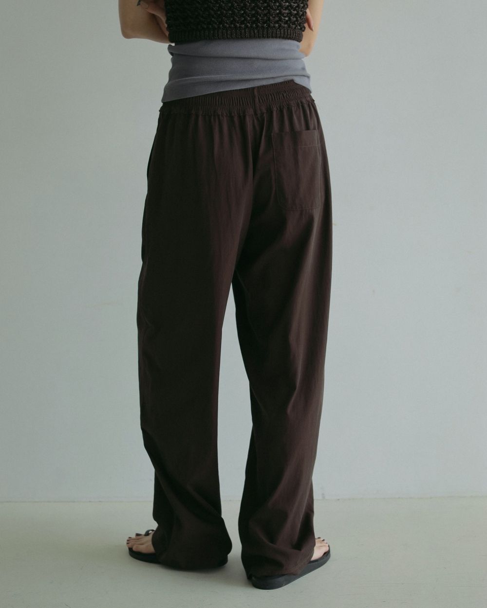 Chambray Rough Pants Chambray Rough Pants,シャンブレーラフパンツ,62510710,パンツ,ボトムス,ウエストゴム,ànuke,トアンヌーク,lifes,ライフズ,25ss