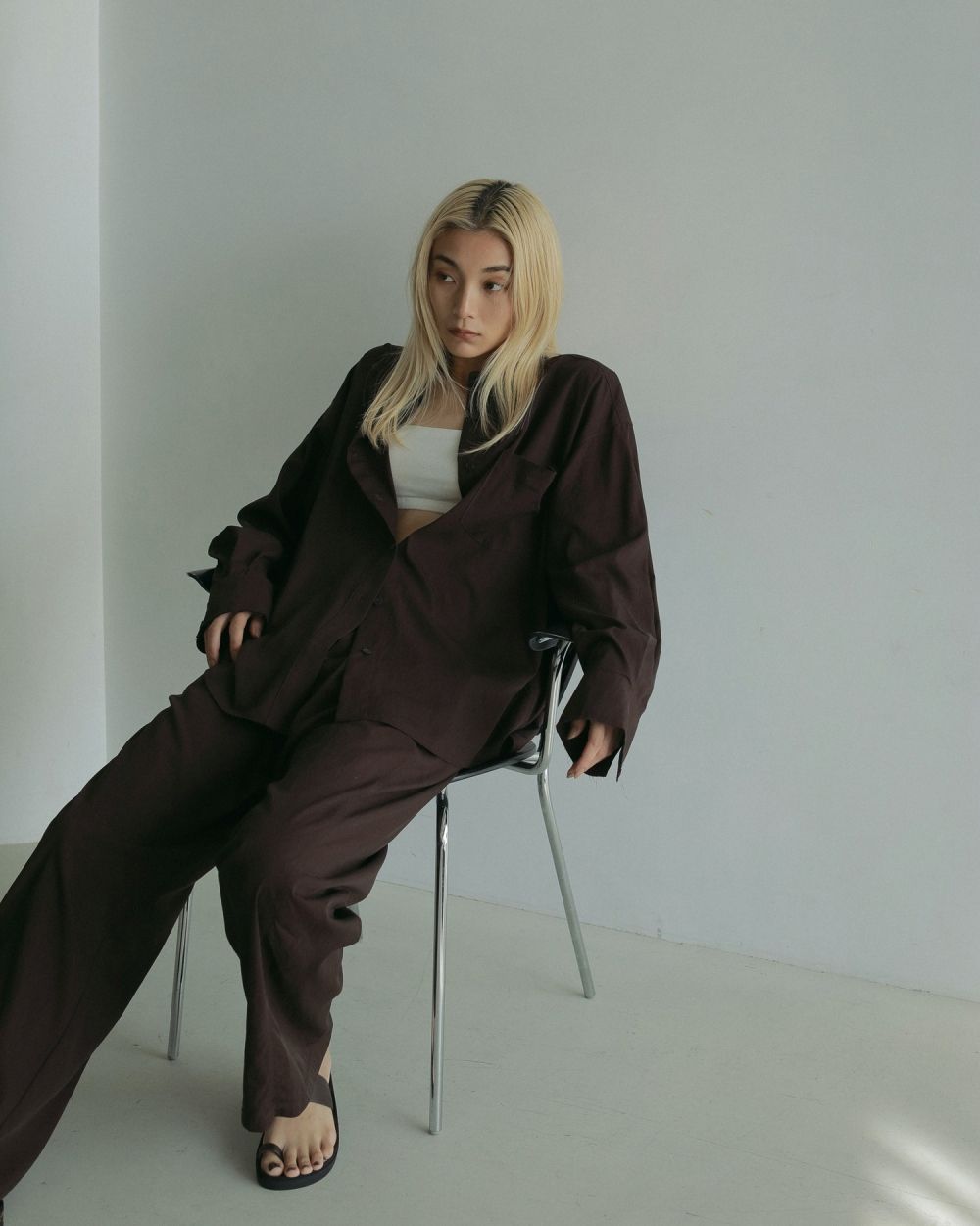 Chambray Rough Pants Chambray Rough Pants,シャンブレーラフパンツ,62510710,パンツ,ボトムス,ウエストゴム,ànuke,トアンヌーク,lifes,ライフズ,25ss