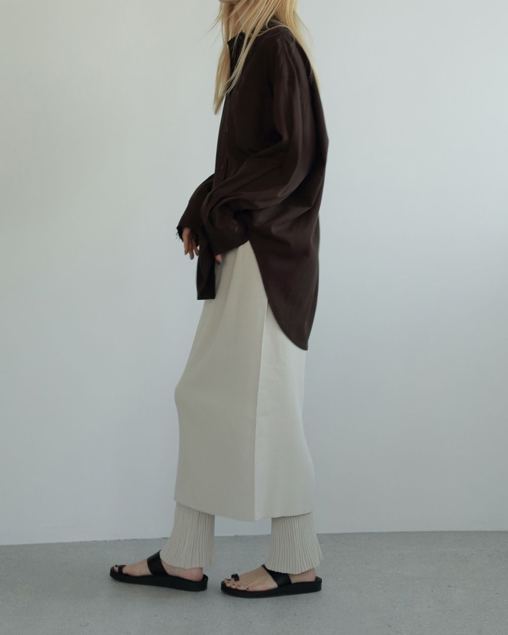 Mixknit Skirt Pants Mixknit Skirt Pants,ミックスニットスカートパンツ,62510712,パンツ,ボトムス,ニットパンツ,ニットスカート,レイヤード,ànuke,トアンヌーク,lifes,ライフズ,25ss