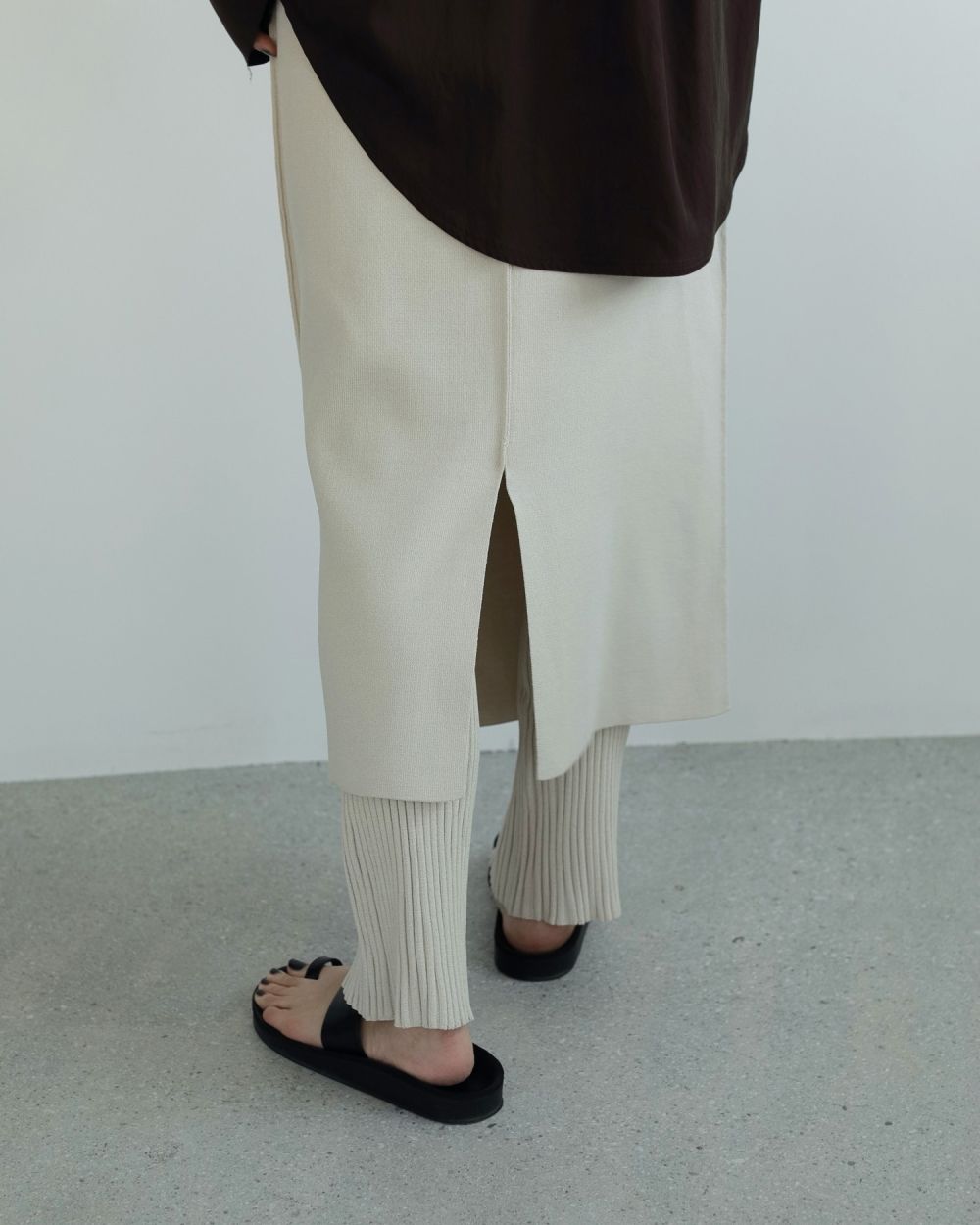 Mixknit Skirt Pants Mixknit Skirt Pants,ミックスニットスカートパンツ,62510712,パンツ,ボトムス,ニットパンツ,ニットスカート,レイヤード,ànuke,トアンヌーク,lifes,ライフズ,25ss