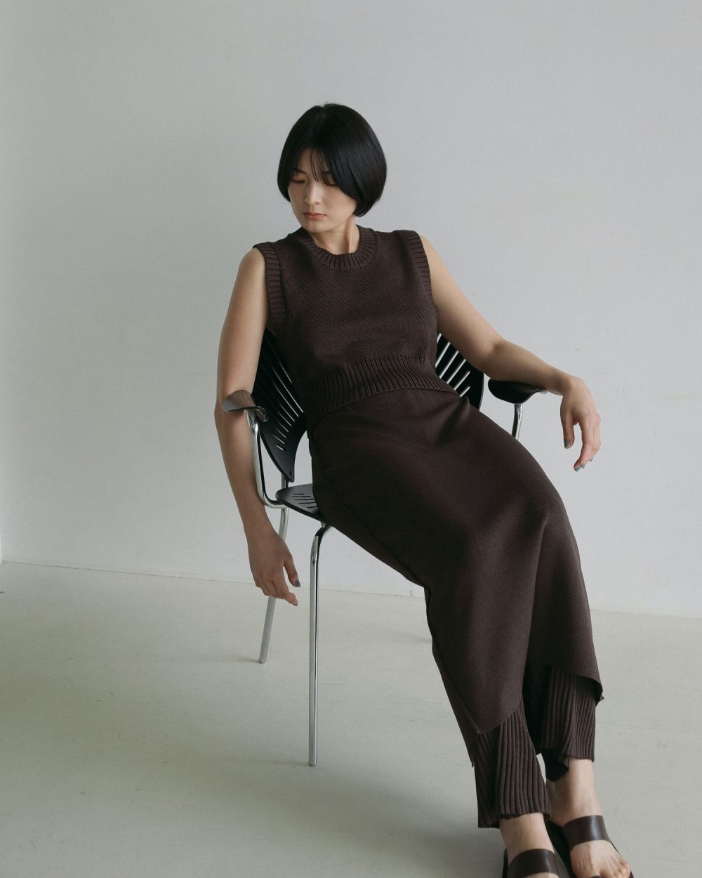 Mixknit Skirt Pants Mixknit Skirt Pants,ミックスニットスカートパンツ,62510712,パンツ,ボトムス,ニットパンツ,ニットスカート,レイヤード,ànuke,トアンヌーク,lifes,ライフズ,25ss