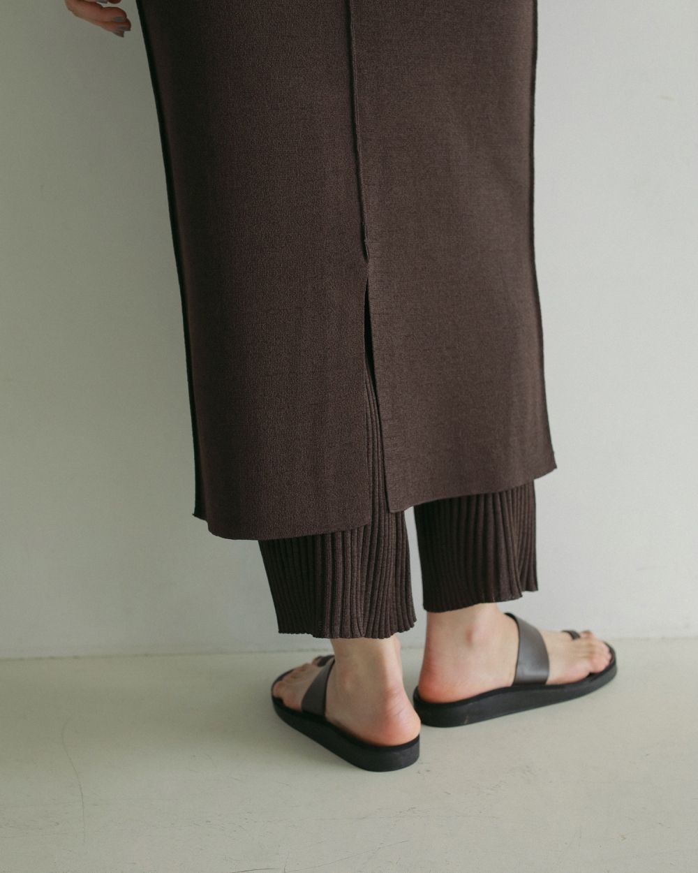 Mixknit Skirt Pants Mixknit Skirt Pants,ミックスニットスカートパンツ,62510712,パンツ,ボトムス,ニットパンツ,ニットスカート,レイヤード,ànuke,トアンヌーク,lifes,ライフズ,25ss