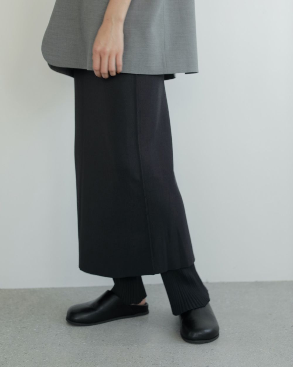 Mixknit Skirt Pants Mixknit Skirt Pants,ミックスニットスカートパンツ,62510712,パンツ,ボトムス,ニットパンツ,ニットスカート,レイヤード,ànuke,トアンヌーク,lifes,ライフズ,25ss