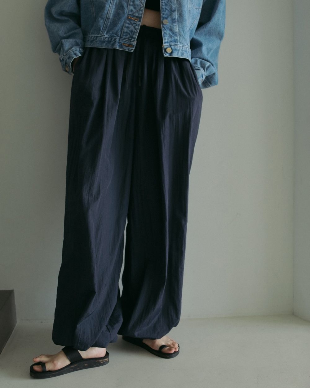 Nylon Volume Pants Nylon Volume Pants,ナイロンボリュームパンツ,62510719,パンツ,ボトムス,ànuke,トアンヌーク,lifes,ライフズ,25ss