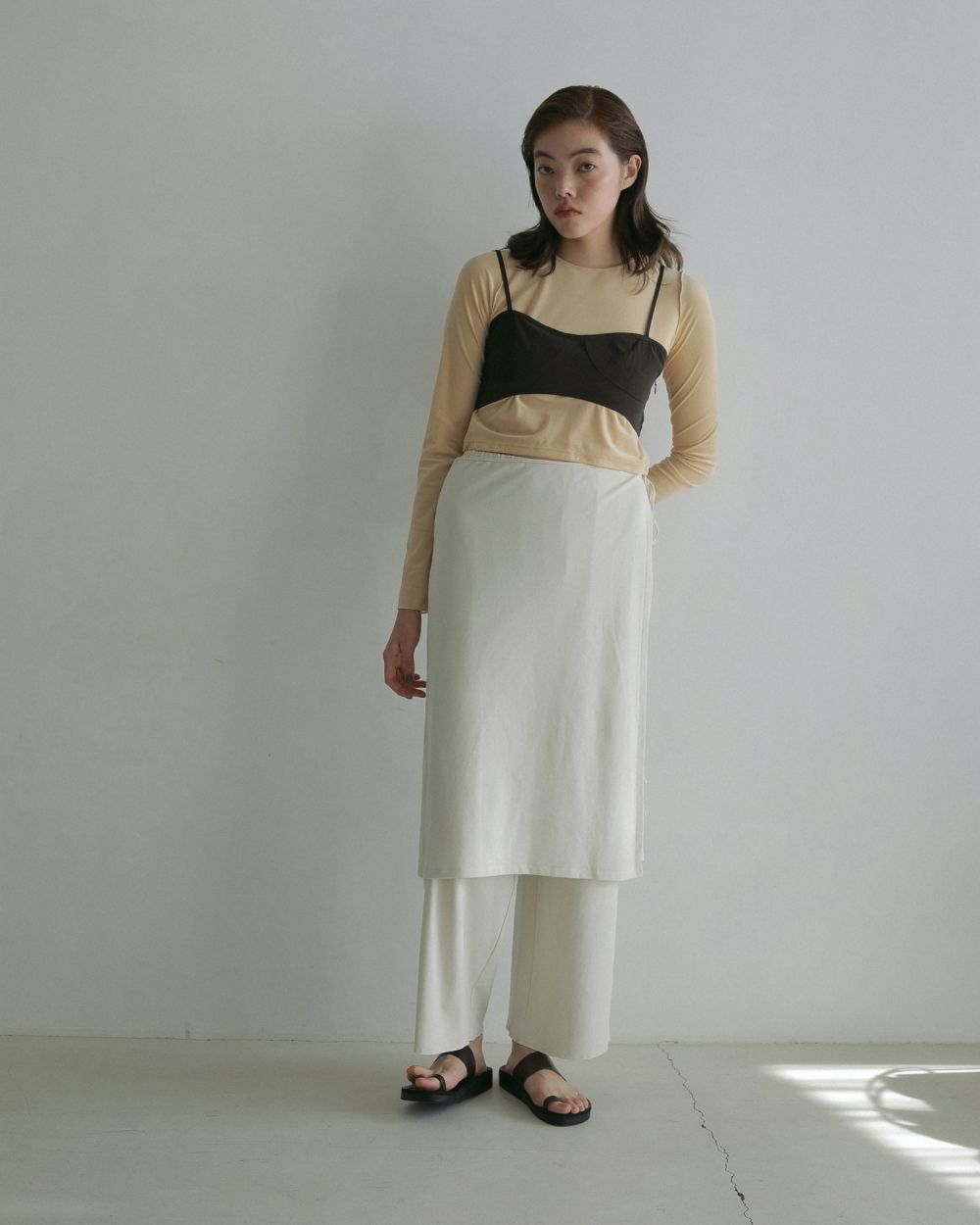 Layered Cut Pants Layered Cut Pants,レイヤードカットパンツ,62510722,ボトムス,レイヤードパンツ,カットソー素材,ànuke,アンヌーク,lifes,ライフズ,25ss