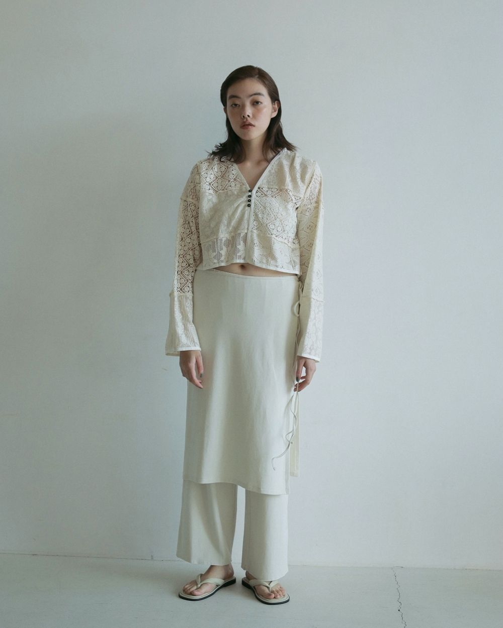 Layered Cut Pants Layered Cut Pants,レイヤードカットパンツ,62510722,ボトムス,レイヤードパンツ,カットソー素材,ànuke,アンヌーク,lifes,ライフズ,25ss