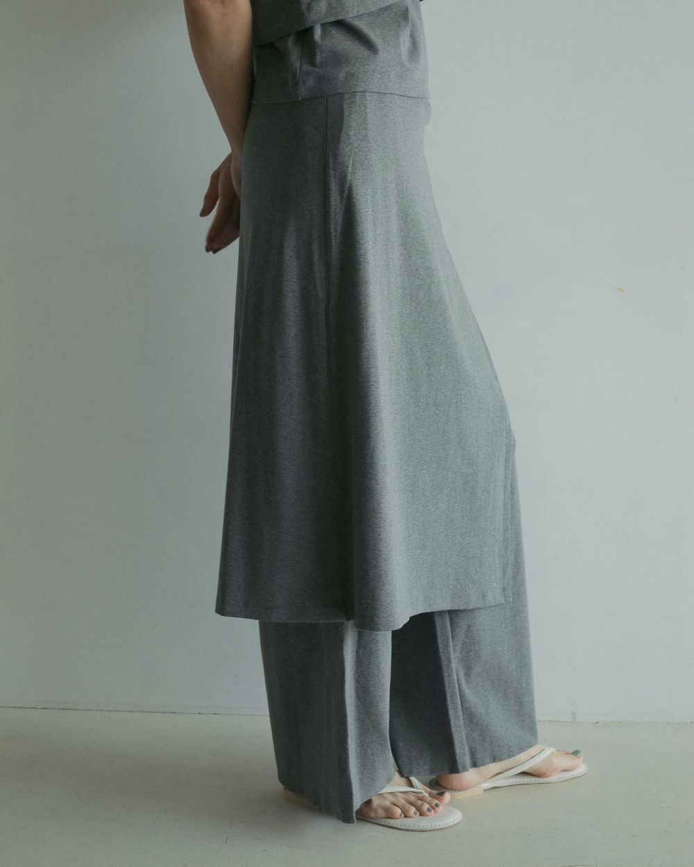 Layered Cut Pants Layered Cut Pants,レイヤードカットパンツ,62510722,ボトムス,レイヤードパンツ,カットソー素材,ànuke,アンヌーク,lifes,ライフズ,25ss
