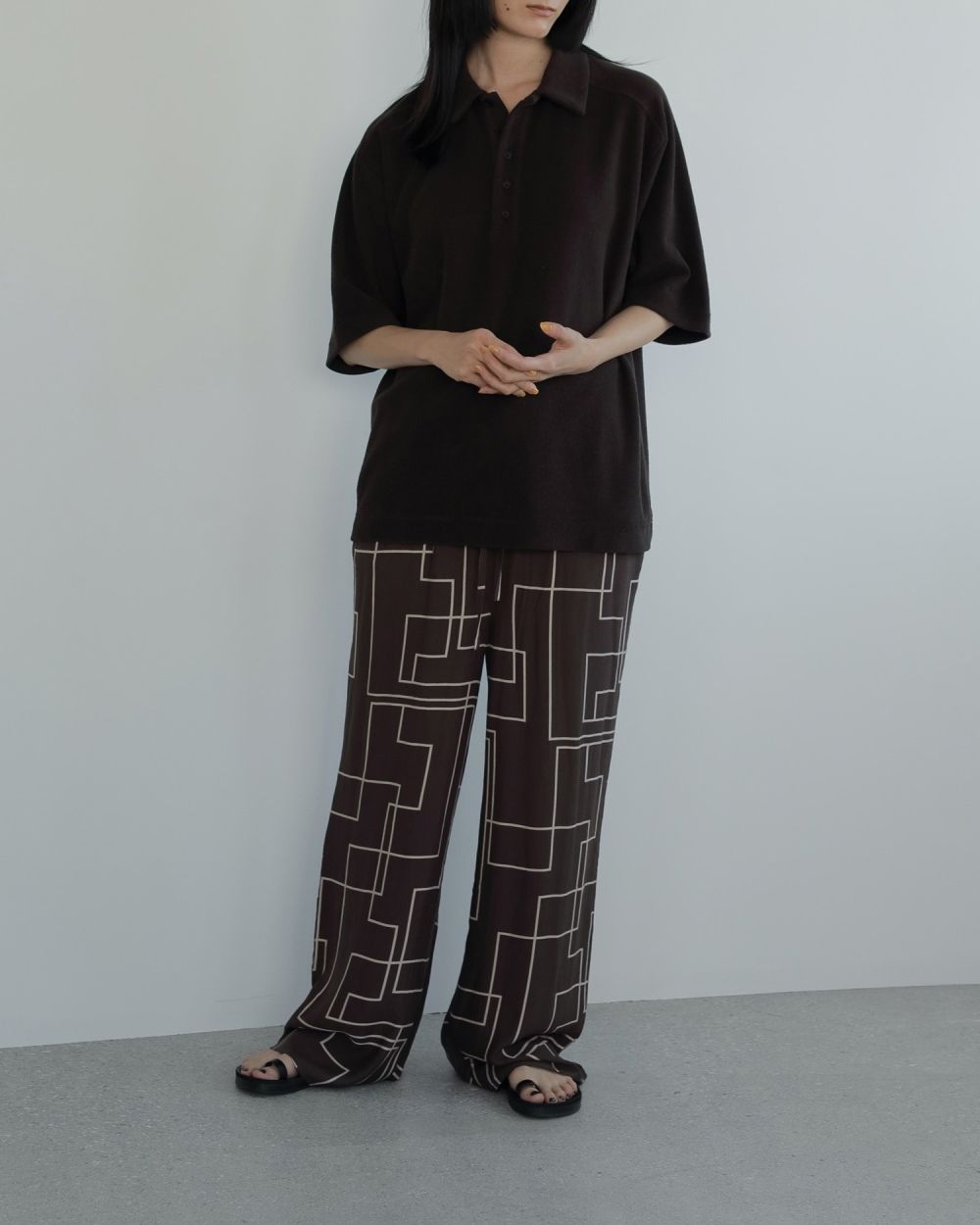 Geometric Easy Pants Geometric Easy Pants,ジオメトリックイージーパンツ,62510723,ボトム,パンツ,柄ボトム,インド製,ànuke,アンヌーク,lifes,ライフズ,25ss