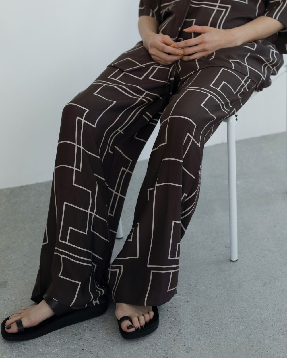 Geometric Easy Pants Geometric Easy Pants,ジオメトリックイージーパンツ,62510723,ボトム,パンツ,柄ボトム,インド製,ànuke,アンヌーク,lifes,ライフズ,25ss