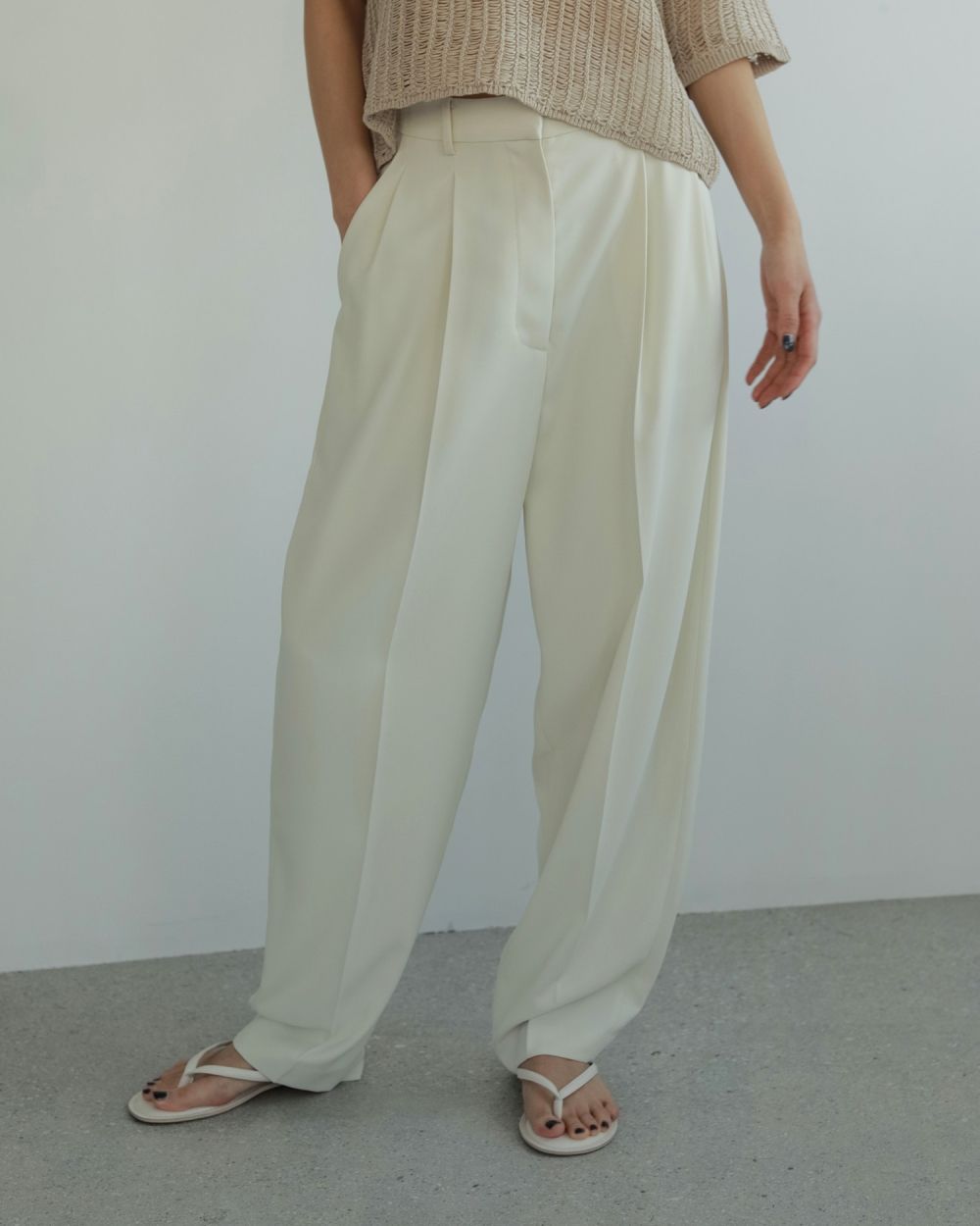 Georgette Cocoon Pants Georgette Cocoon Pants,ジョーゼットコクーンパンツ,62510725,ボトム,パンツ,タックパンツ,コクーンシルエット,ànuke,アンヌーク,lifes,ライフズ,25ss
