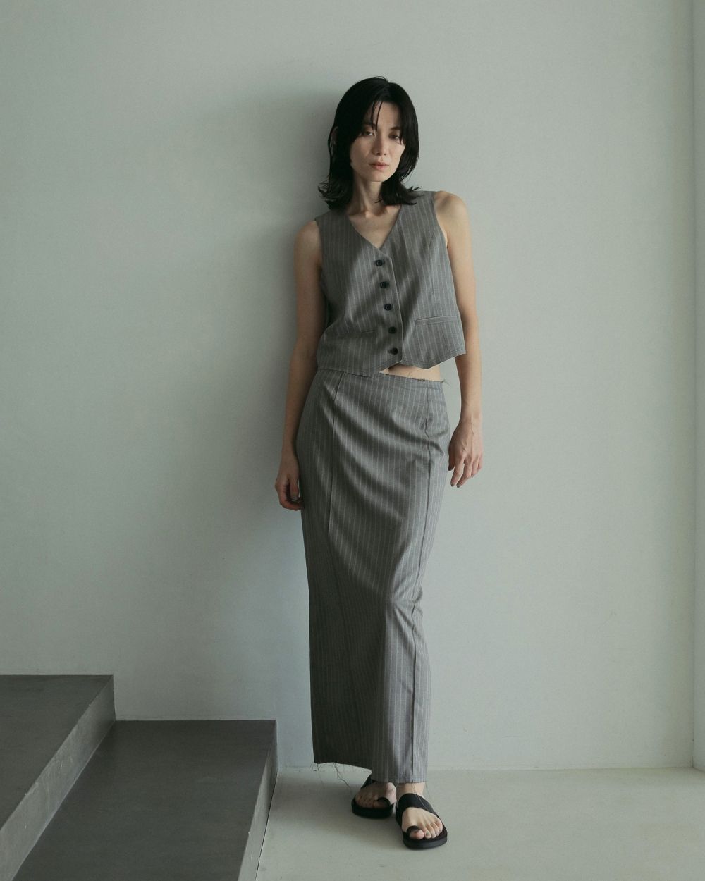 Cutoff Pencil Skirt Cutoff Pencil Skirt,カットオフペンシルスカート,62510802,ボトムス,ペンシルスカート,ànuke,アンヌーク,lifes,ライフズ,25ss