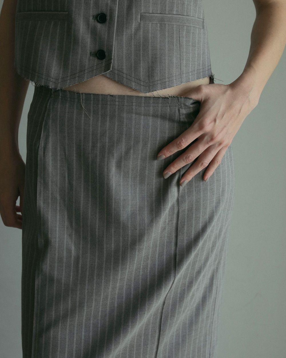 Cutoff Pencil Skirt Cutoff Pencil Skirt,カットオフペンシルスカート,62510802,ボトムス,ペンシルスカート,ànuke,アンヌーク,lifes,ライフズ,25ss