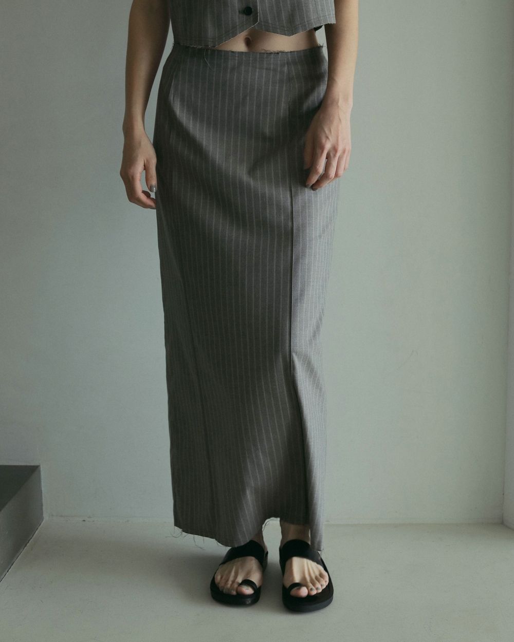 Cutoff Pencil Skirt Cutoff Pencil Skirt,カットオフペンシルスカート,62510802,ボトムス,ペンシルスカート,ànuke,アンヌーク,lifes,ライフズ,25ss