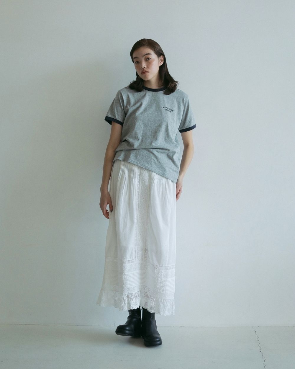 Tuck Lace Skirt Tuck Lace Skirt,タックレーススカート,62510803,ボトムス,コットンスカート,ànuke,トアンヌーク,lifes,ライフズ,25ss