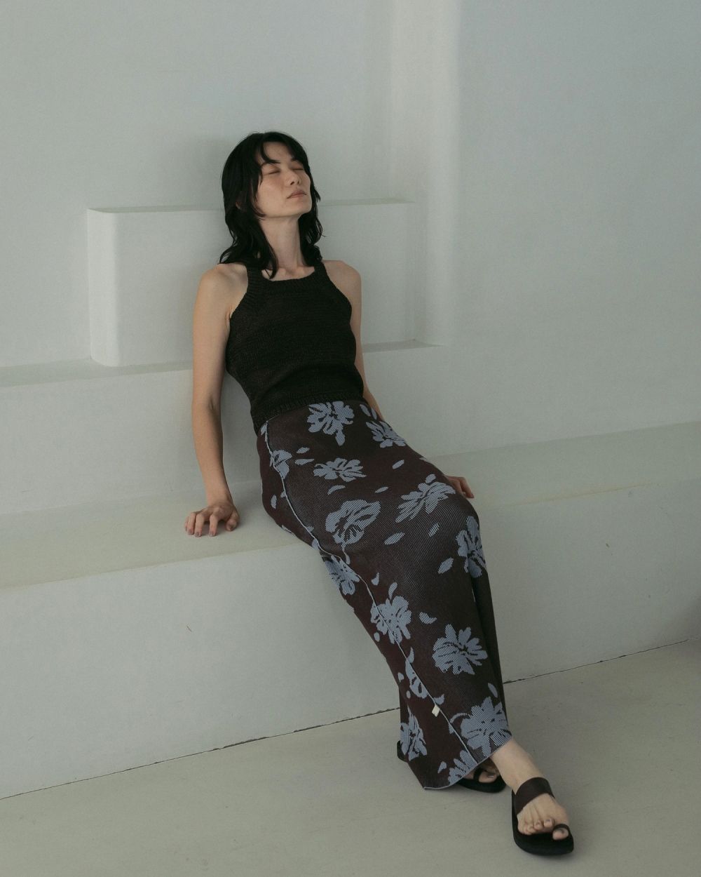 Botanical Knit Skirt Botanical Knit Skirt,ボタニカルニットスカート,62510805,ニットスカート,スカート,ボトム,リバーシブル,ànuke,アンヌーク,lifes,ライフズ,25ss