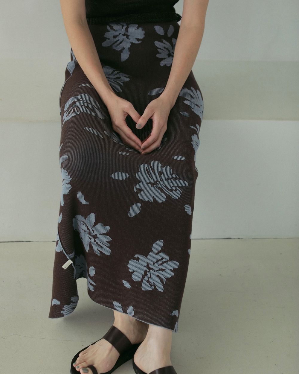 Botanical Knit Skirt Botanical Knit Skirt,ボタニカルニットスカート,62510805,ニットスカート,スカート,ボトム,リバーシブル,ànuke,アンヌーク,lifes,ライフズ,25ss